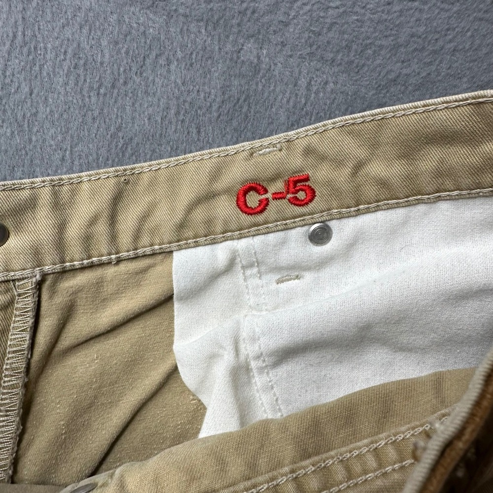 Polo Jeans Co. Carpenter Pants Men 32x32 Tan‎ Cotton Utility Workwear Vintage - Picture 5 of 12